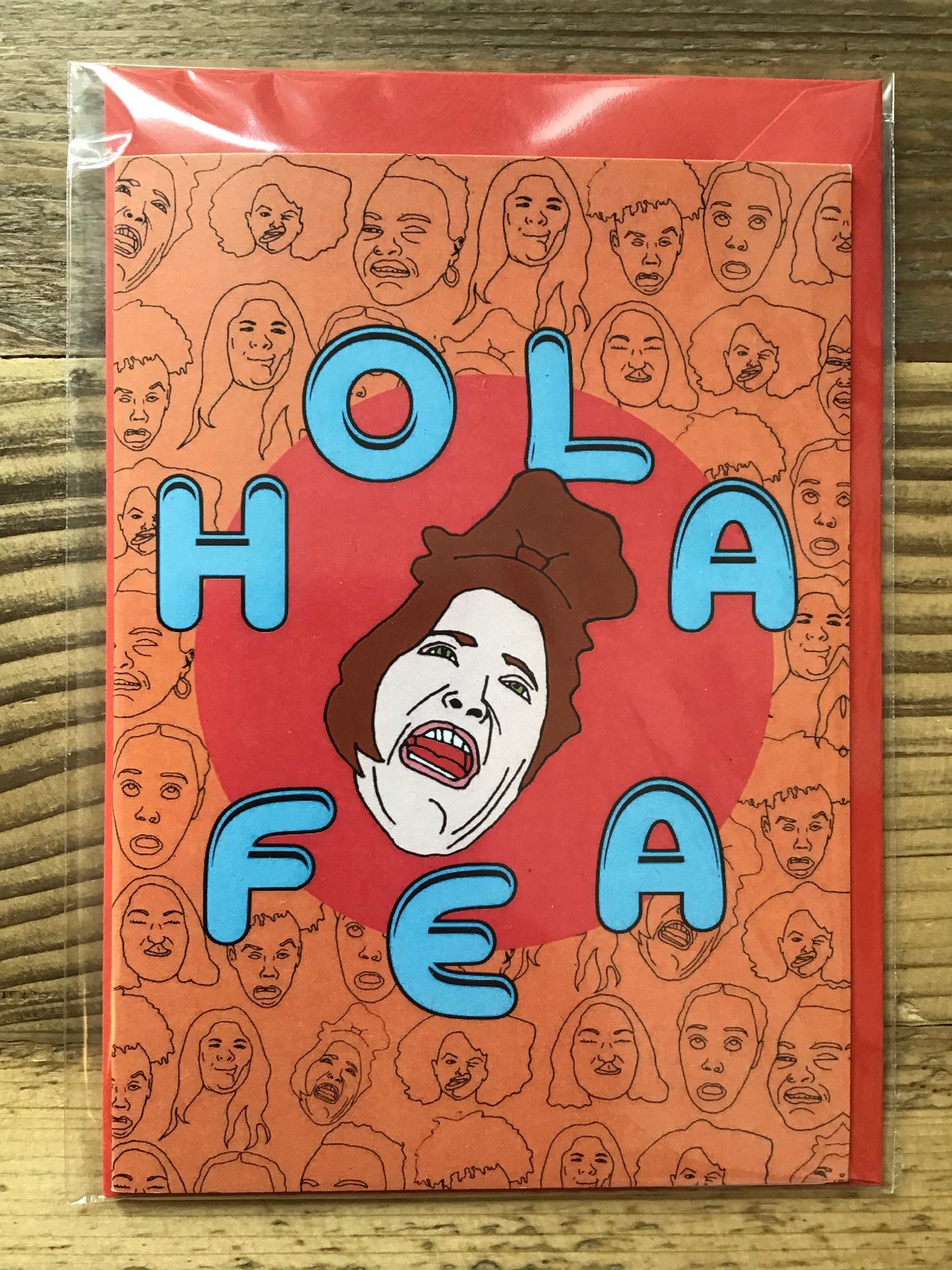 Hola Fea Greetings Card by Jade Hylton